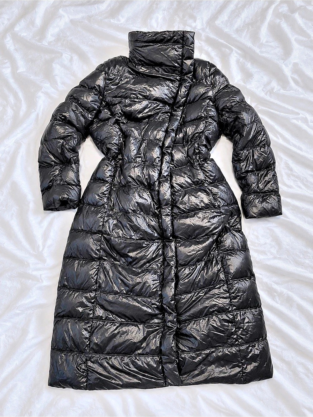 Calvin Klein Lightweight Premium Down Long Puffer Coat Black